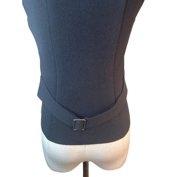 ZARA Black Small Vest With Button Closure Fitted Knit Design - Picture 11 of 14